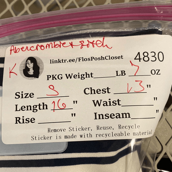 Abercrombie & Fitch Navy Black White Striped Lined A-Line Mini Skirt Size Small - Picture 7 of 7